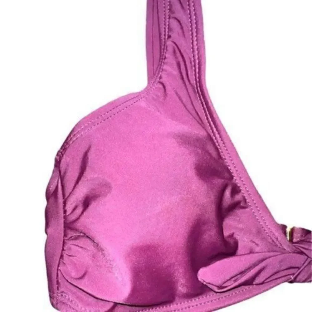 Hot Water Sugar Plum Knot Tie Adjustable Straps Bikini Top M NWT